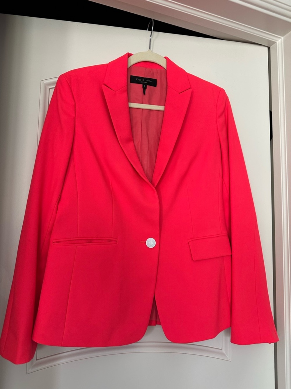 rag & bone Hot Pink Single-Button Blazer